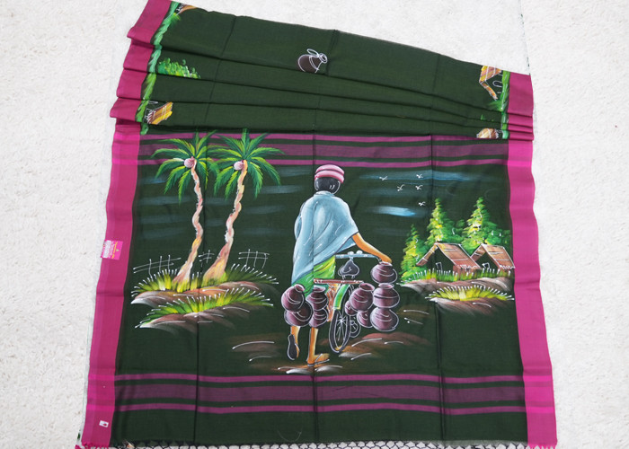 Lenin Brush paint sarees VS LS004