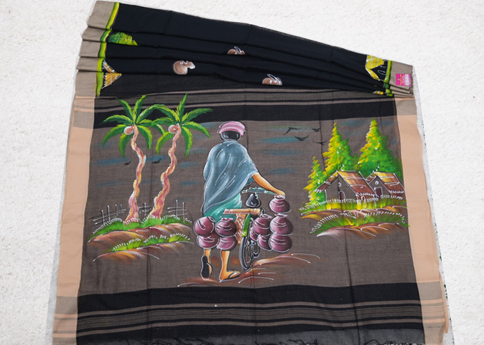 Lenin Brush paint sarees VS LS003