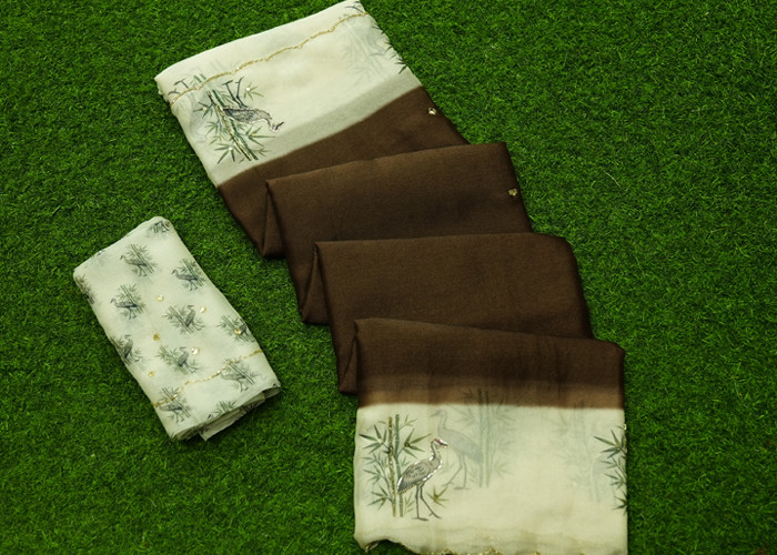 Shimmer Georgette sarees VS GS0049