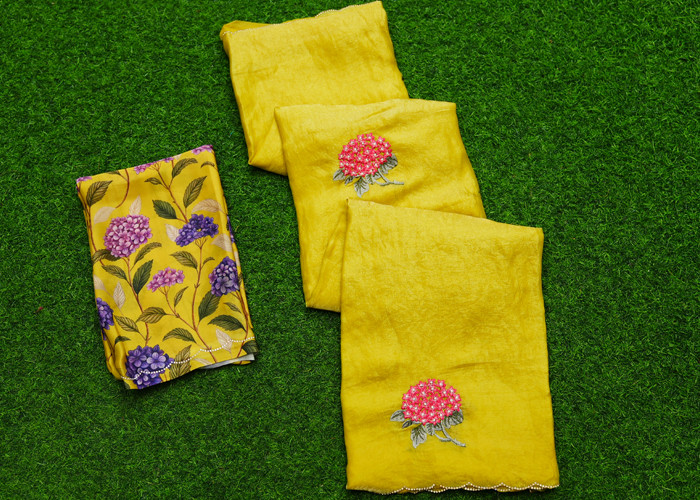 Shimmer Chiffon sarees VS CS0023