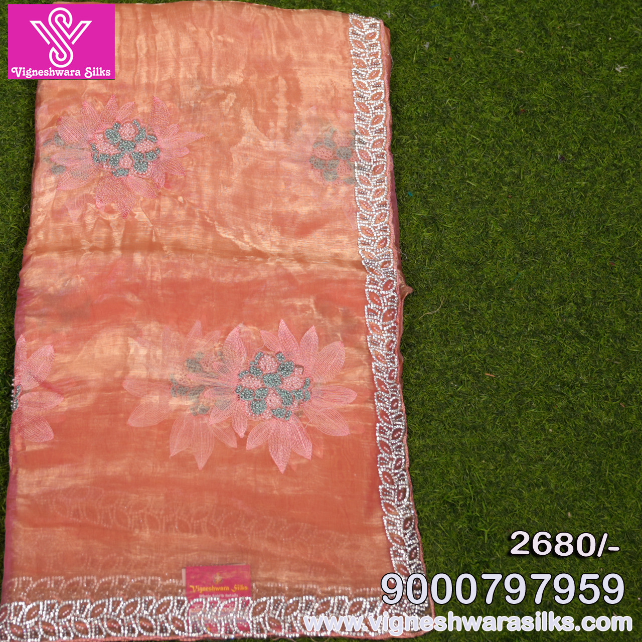 Tissue work sarees VS TS0017