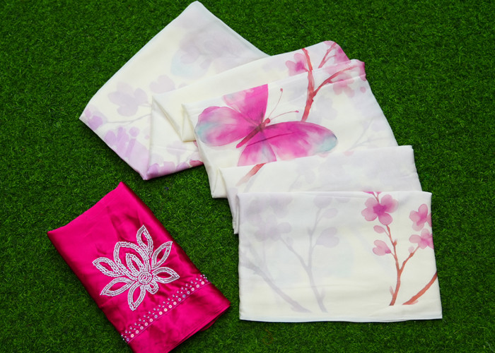 Crape Georgette Sarees VS GS003