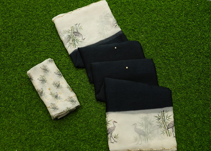 Shimmer Georgette sarees VS GS0048